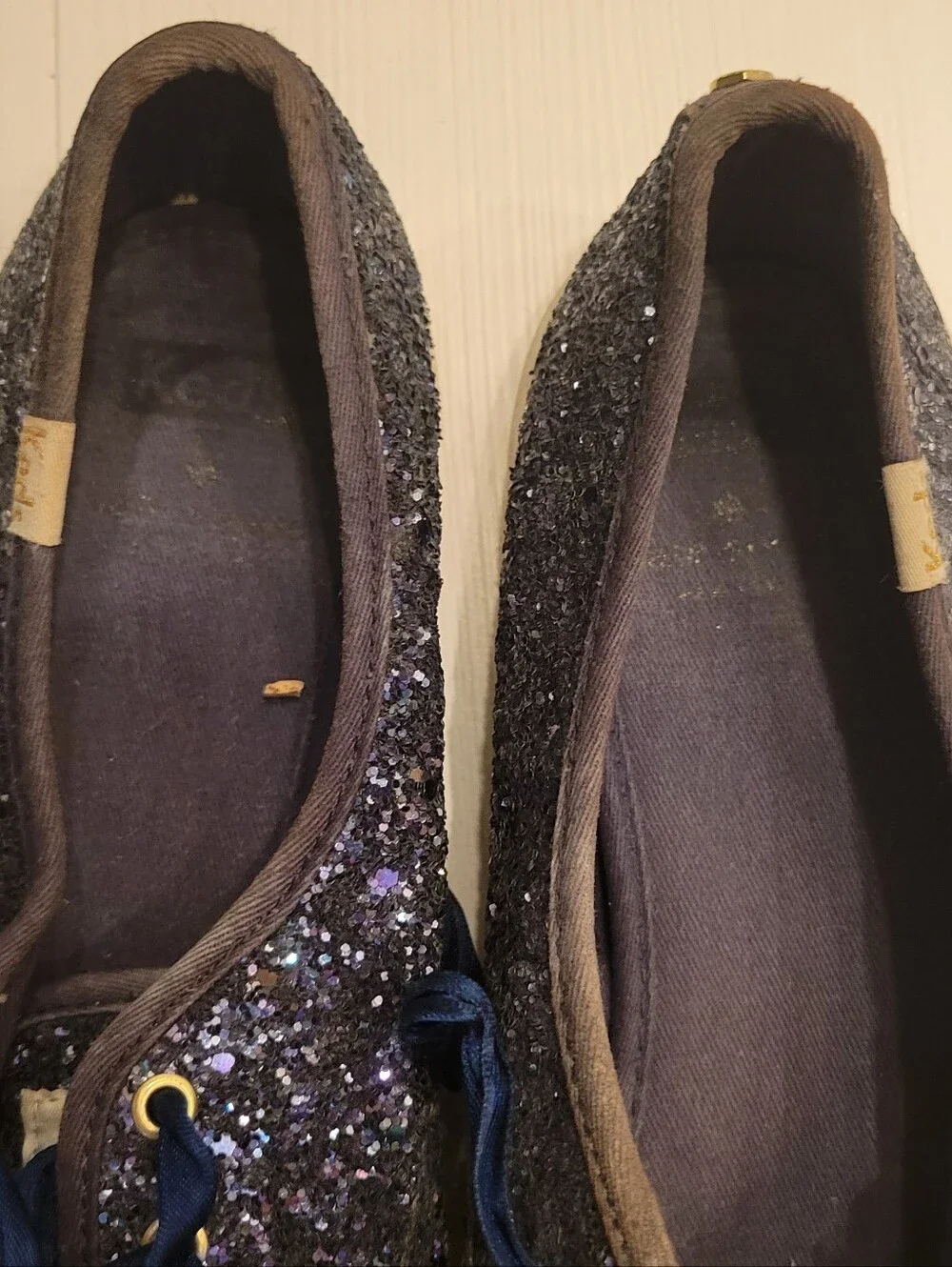 KEDS x KATE SPADE Navy Glitter Sneaker Women's Size 9.5